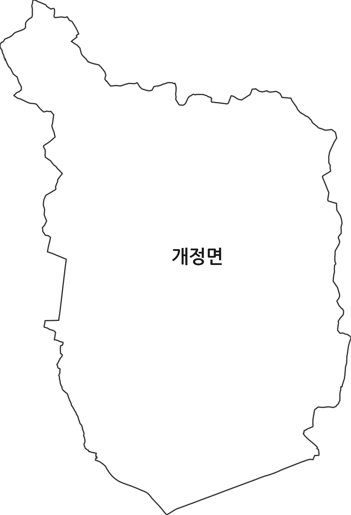 전북특별자치도 군산시 개정면 행정동 행정구역 경계 지도