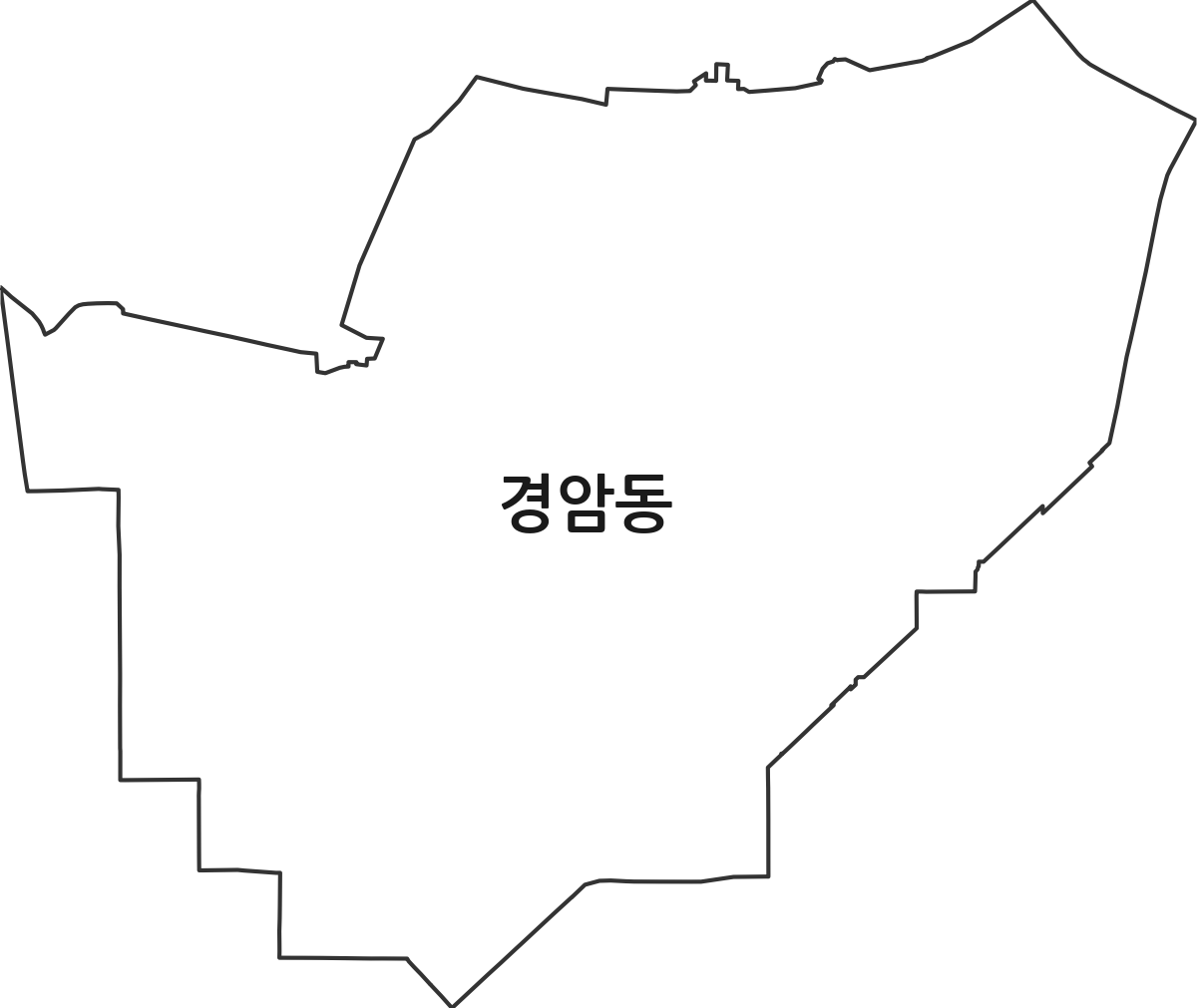 전북특별자치도 군산시 경암동 행정동 행정구역 경계 지도