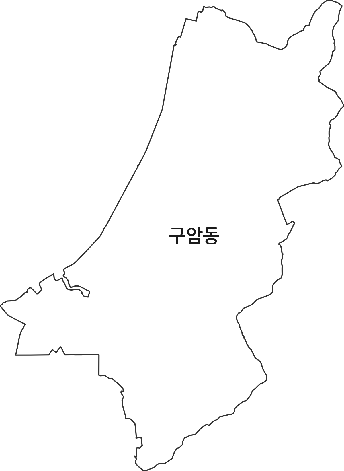 전북특별자치도 군산시 구암동 행정동 행정구역 경계 지도