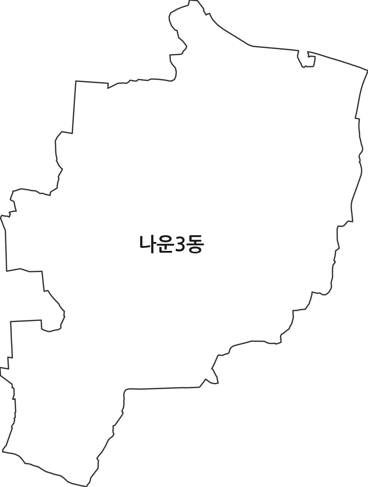 전북특별자치도 군산시 나운3동 행정동 행정구역 경계 지도