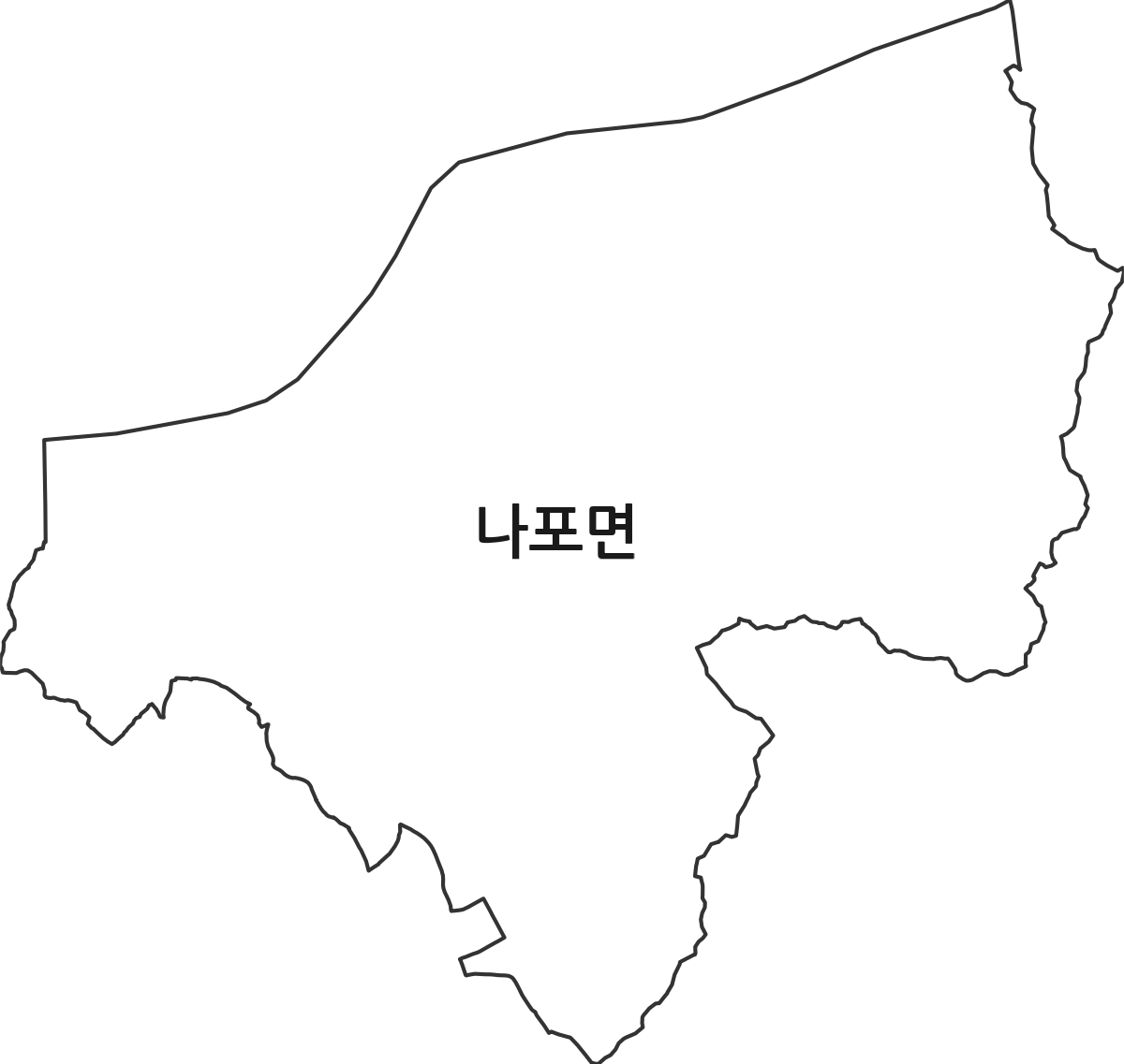 전북특별자치도 군산시 나포면 행정동 행정구역 경계 지도