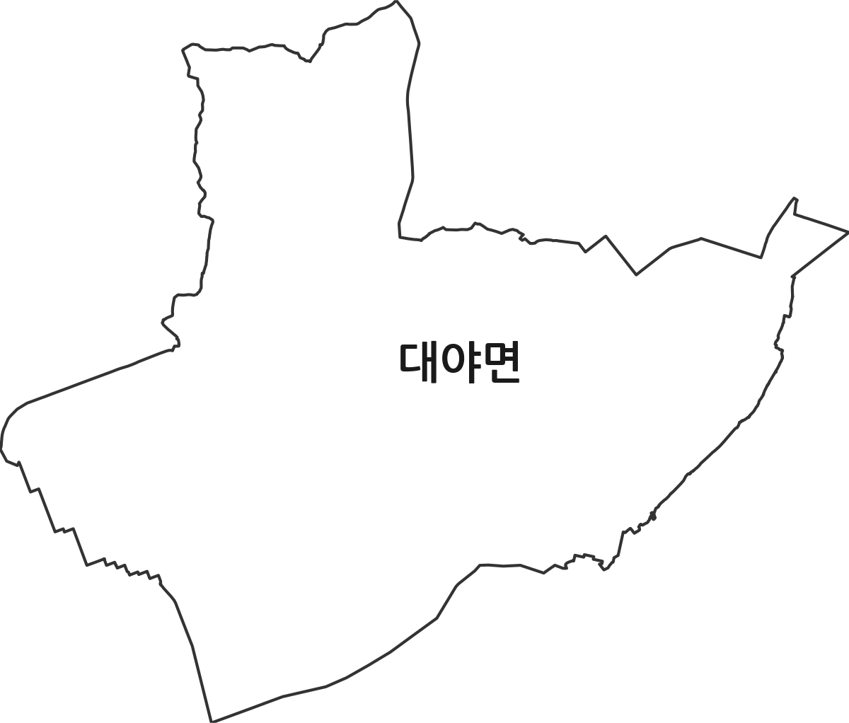 전북특별자치도 군산시 대야면 행정동 행정구역 경계 지도