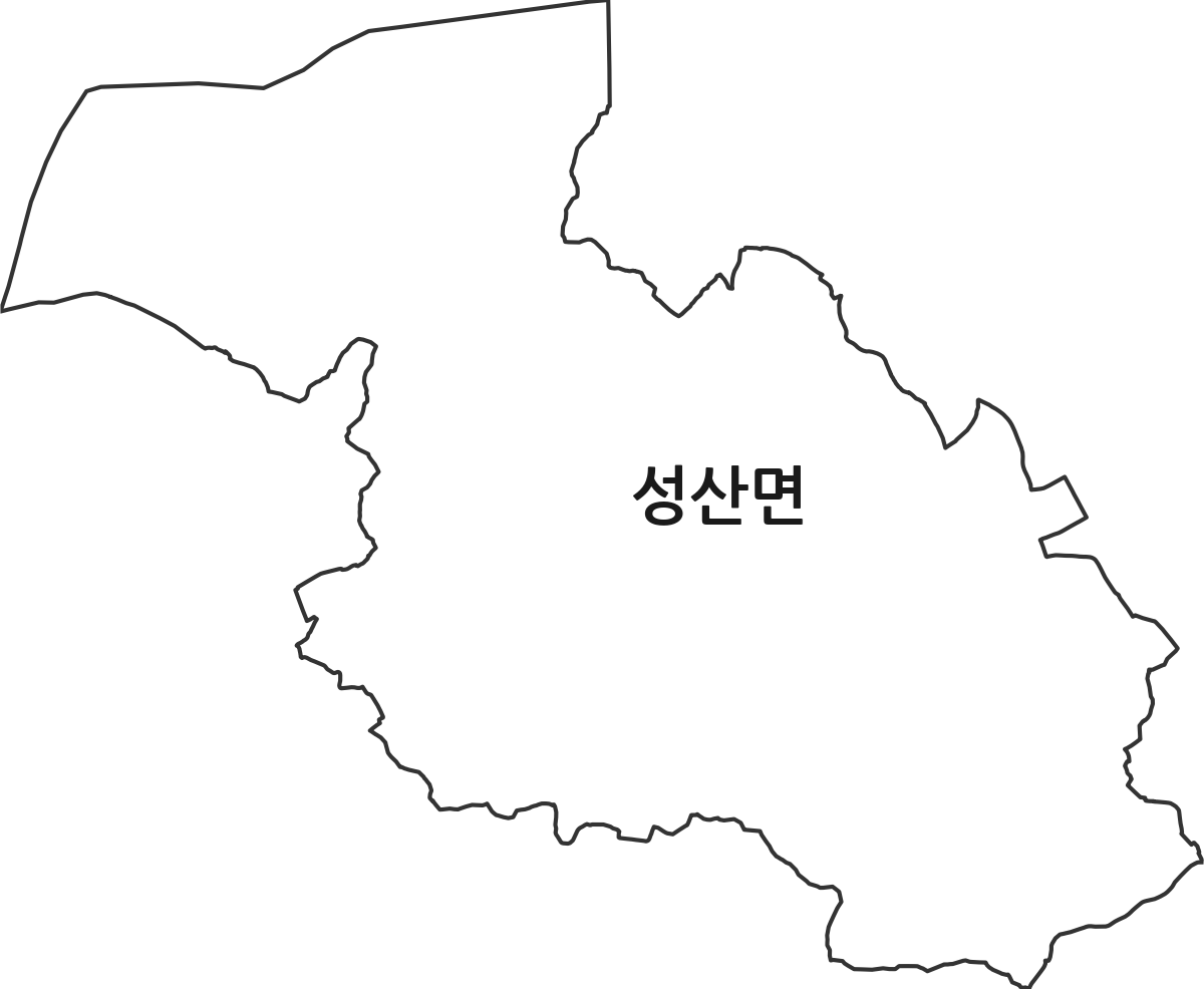 전북특별자치도 군산시 성산면 행정동 행정구역 경계 지도