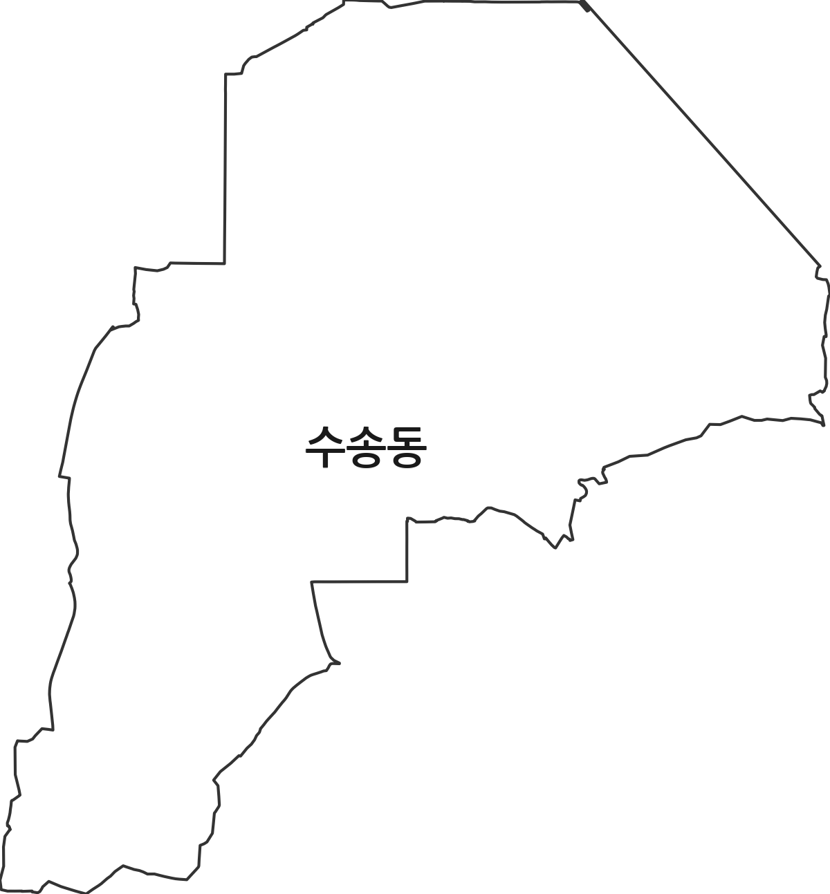 전북특별자치도 군산시 수송동 행정동 행정구역 경계 지도