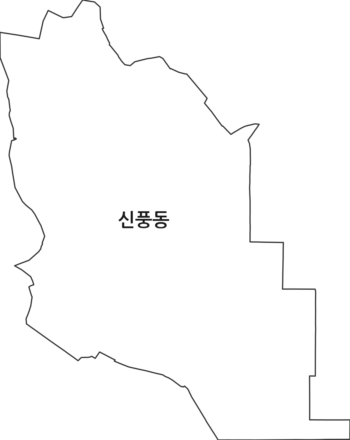 전북특별자치도 군산시 신풍동 행정동 행정구역 경계 지도