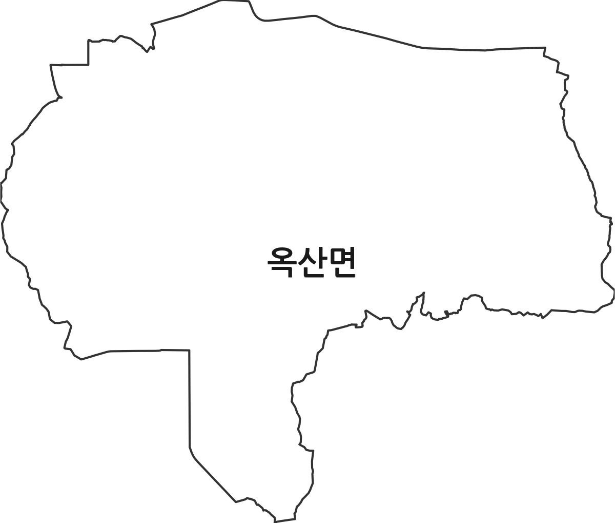 전북특별자치도 군산시 옥산면 행정동 행정구역 경계 지도