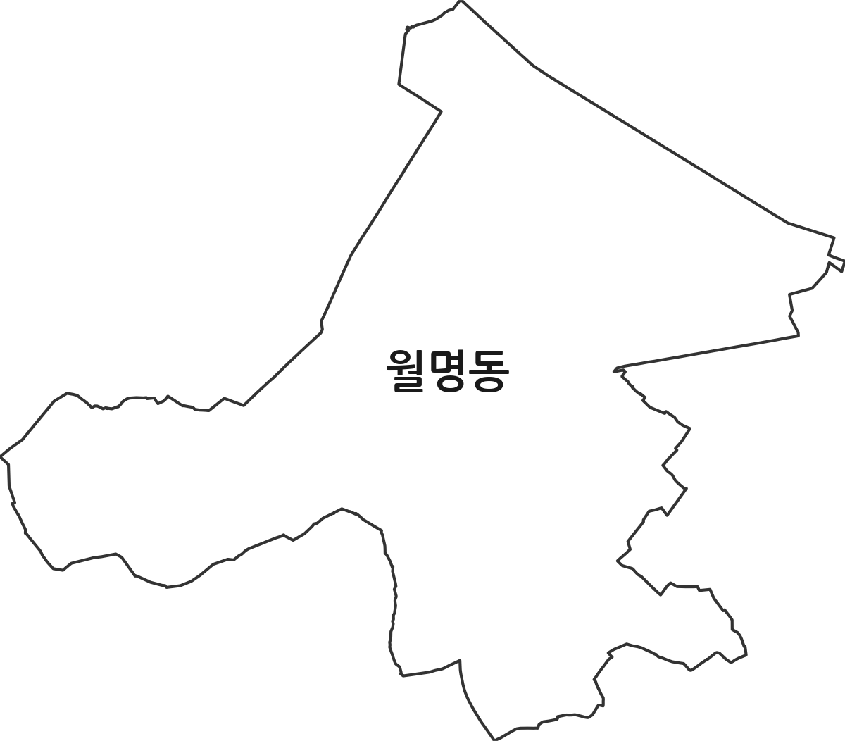 전북특별자치도 군산시 월명동 행정동 행정구역 경계 지도