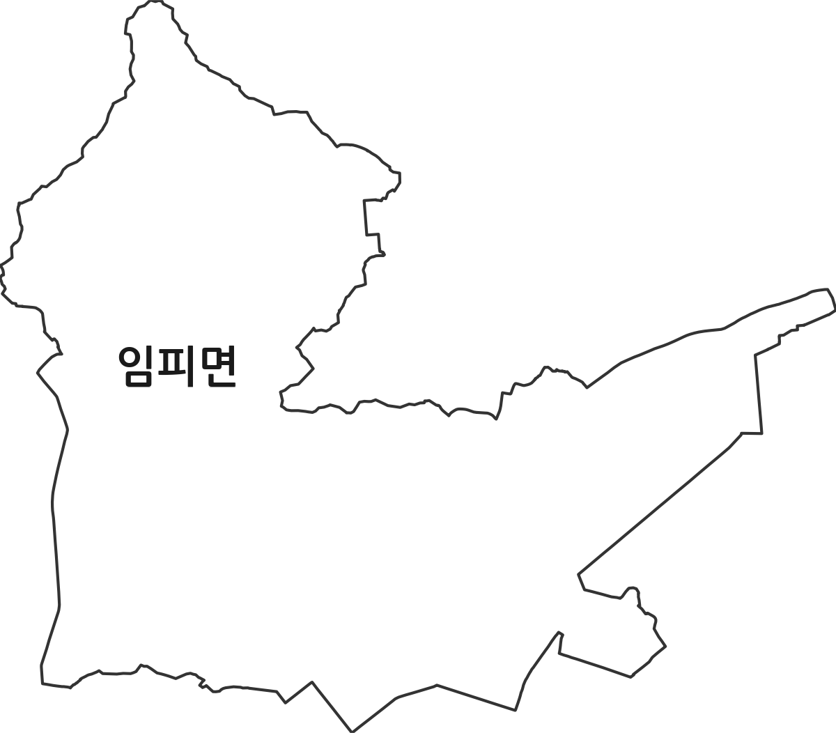 전북특별자치도 군산시 임피면 행정동 행정구역 경계 지도