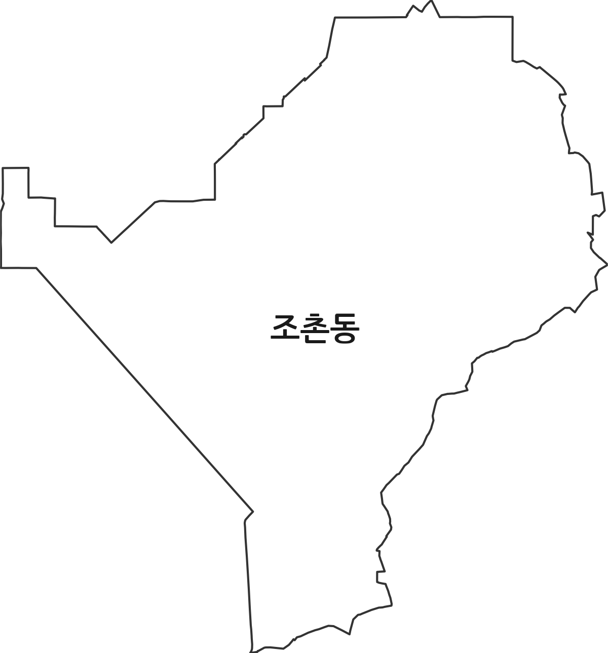 전북특별자치도 군산시 조촌동 행정동 행정구역 경계 지도