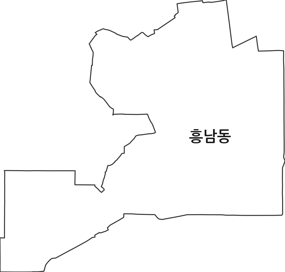 전북특별자치도 군산시 흥남동 행정동 행정구역 경계 지도
