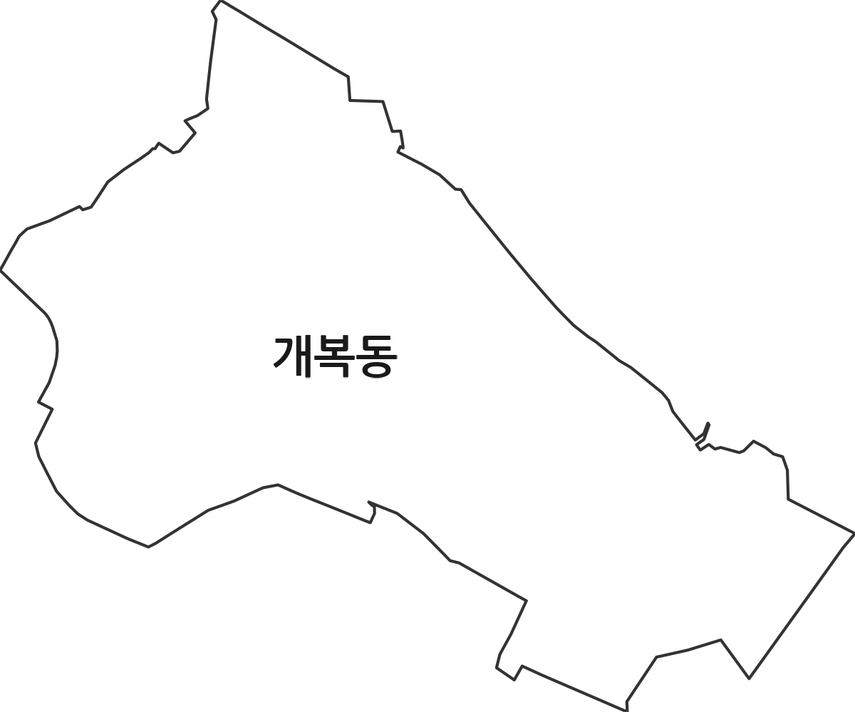 전북특별자치도 군산시 개복동 법정동 행정구역 경계 지도