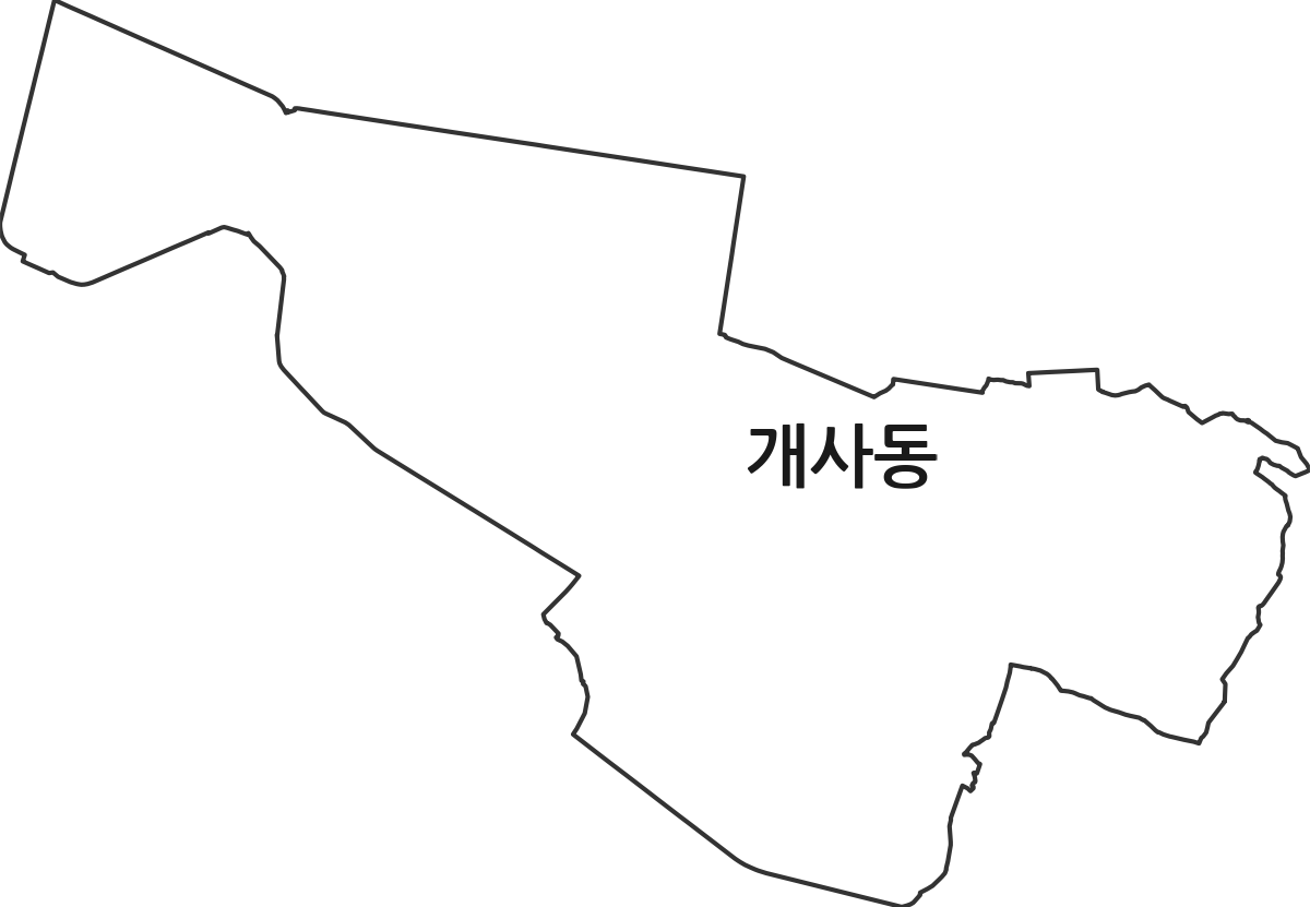 전북특별자치도 군산시 개사동 법정동 행정구역 경계 지도