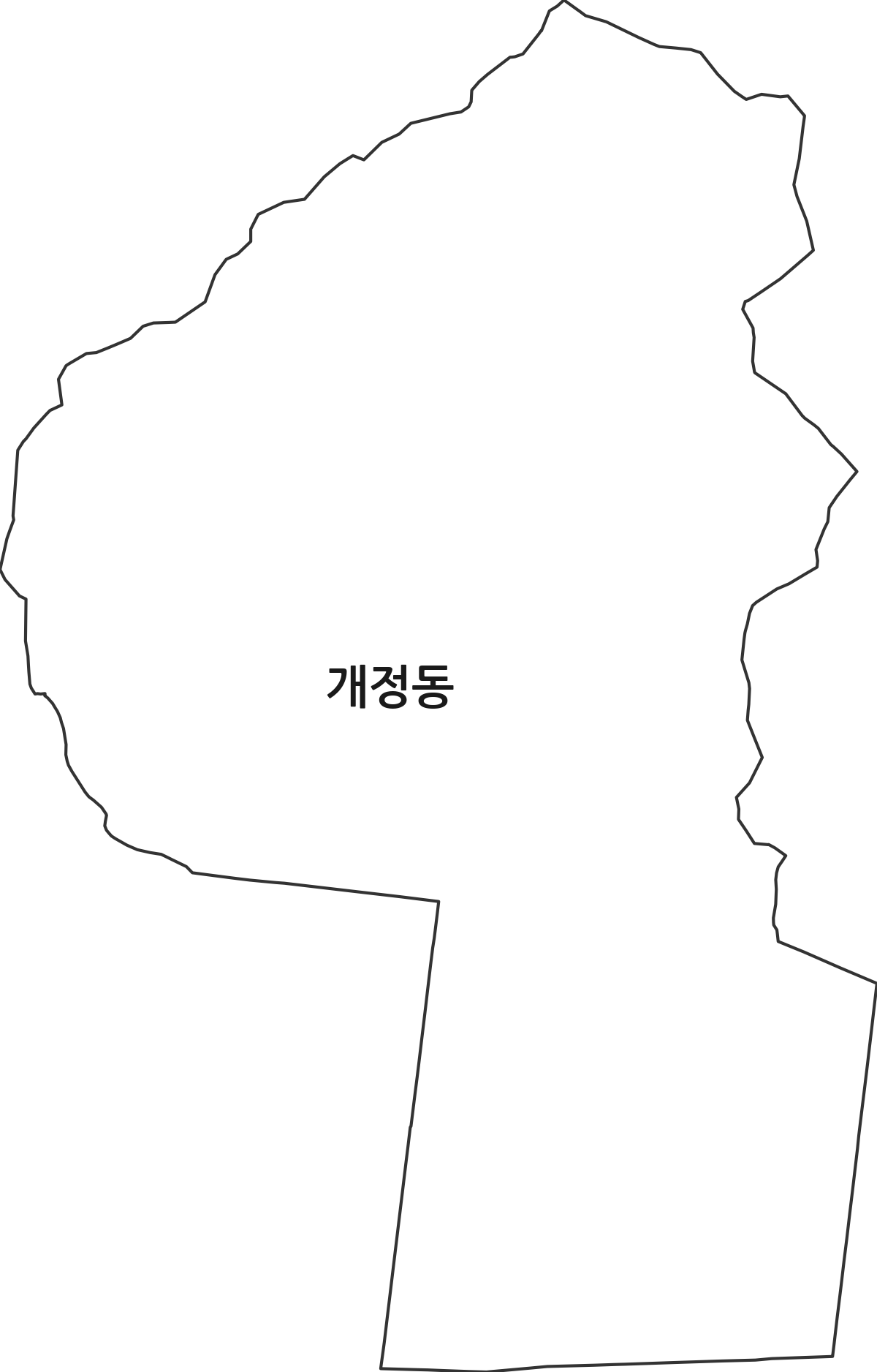 전북특별자치도 군산시 개정동 법정동 행정구역 경계 지도