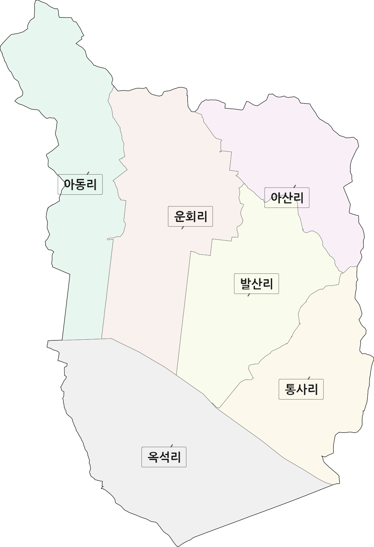 전북특별자치도 군산시 개정면 법정동 리 구분 행정구역 경계 지도