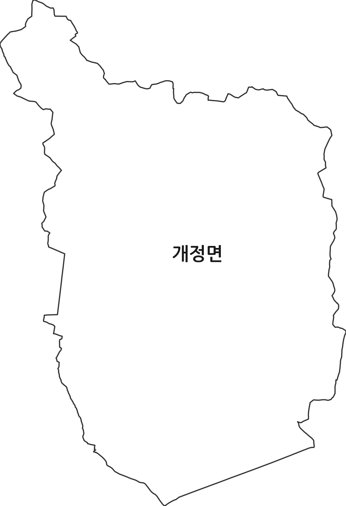 전북특별자치도 군산시 개정면 법정동 행정구역 경계 지도