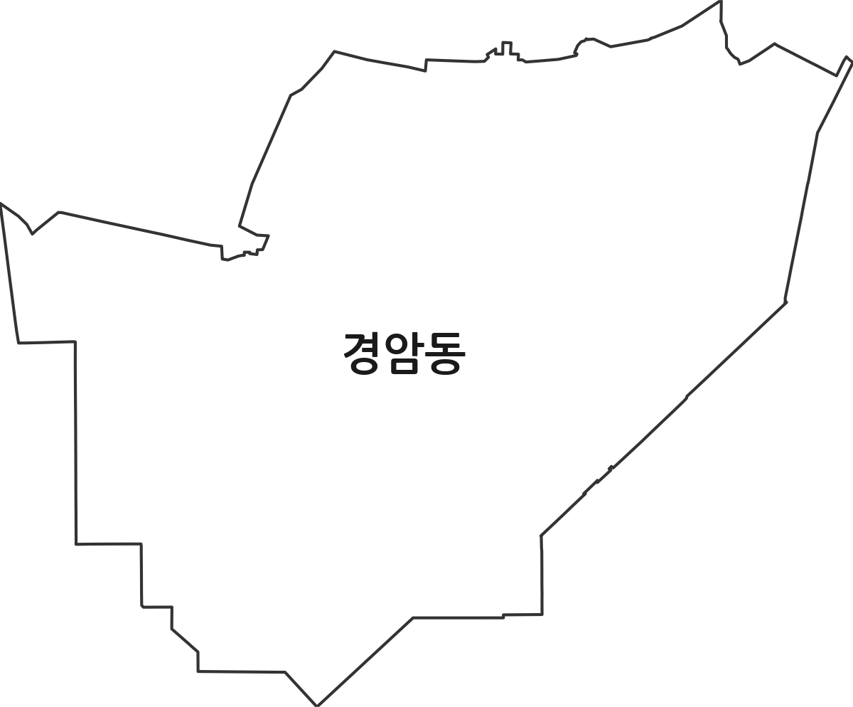 전북특별자치도 군산시 경암동 법정동 행정구역 경계 지도