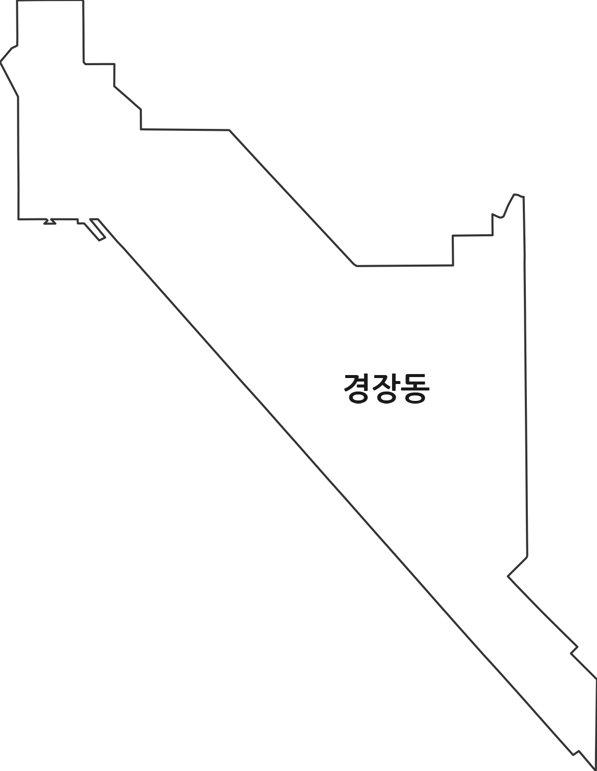 전북특별자치도 군산시 경장동 법정동 행정구역 경계 지도
