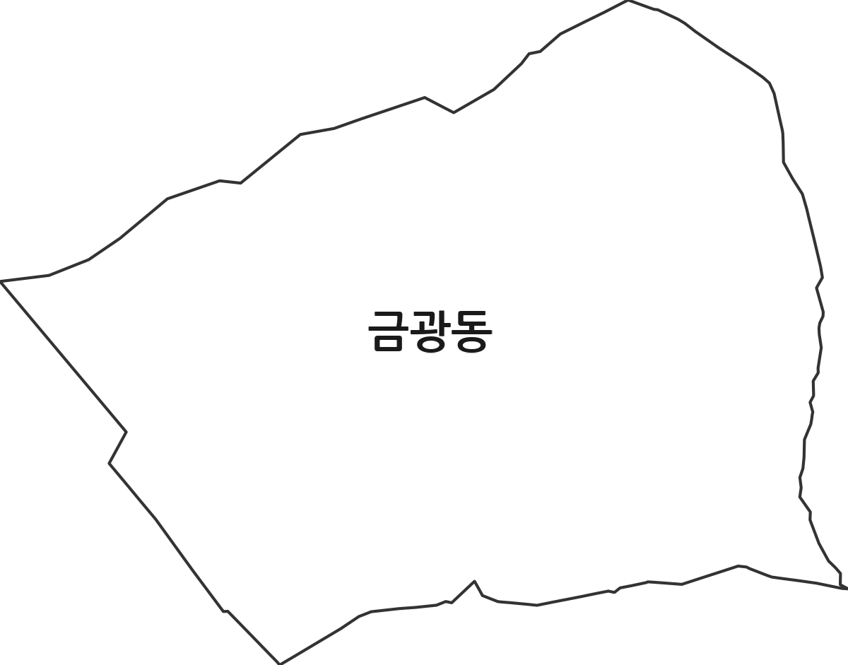 전북특별자치도 군산시 금광동 법정동 행정구역 경계 지도