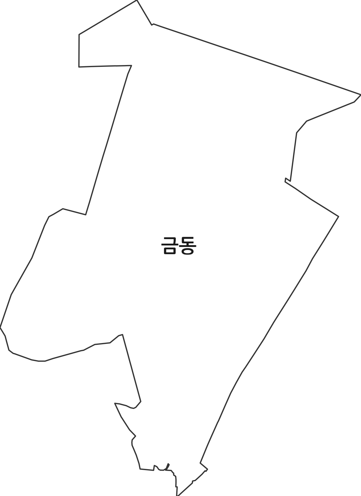 전북특별자치도 군산시 금동 법정동 행정구역 경계 지도