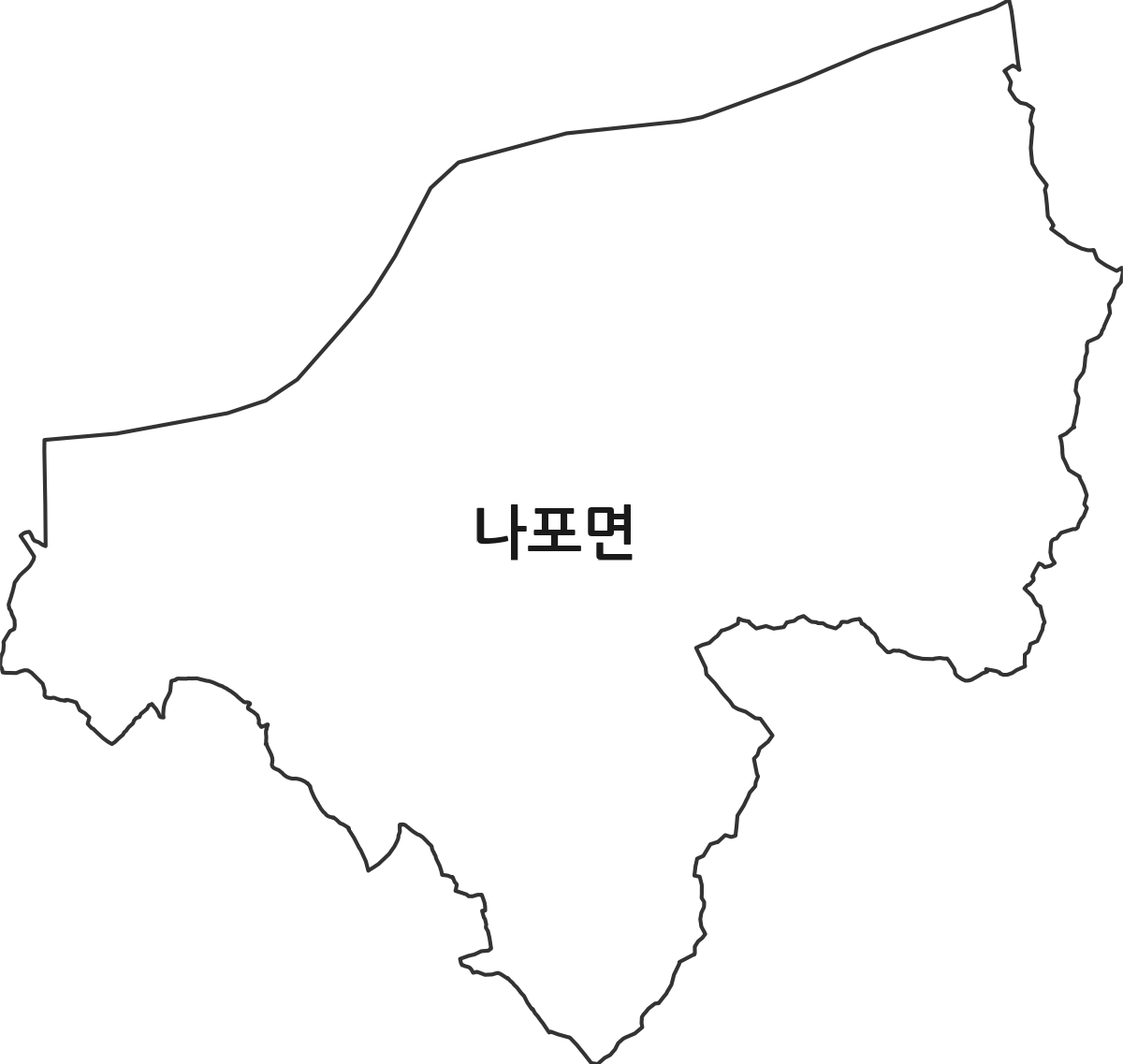 전북특별자치도 군산시 나포면 법정동 행정구역 경계 지도