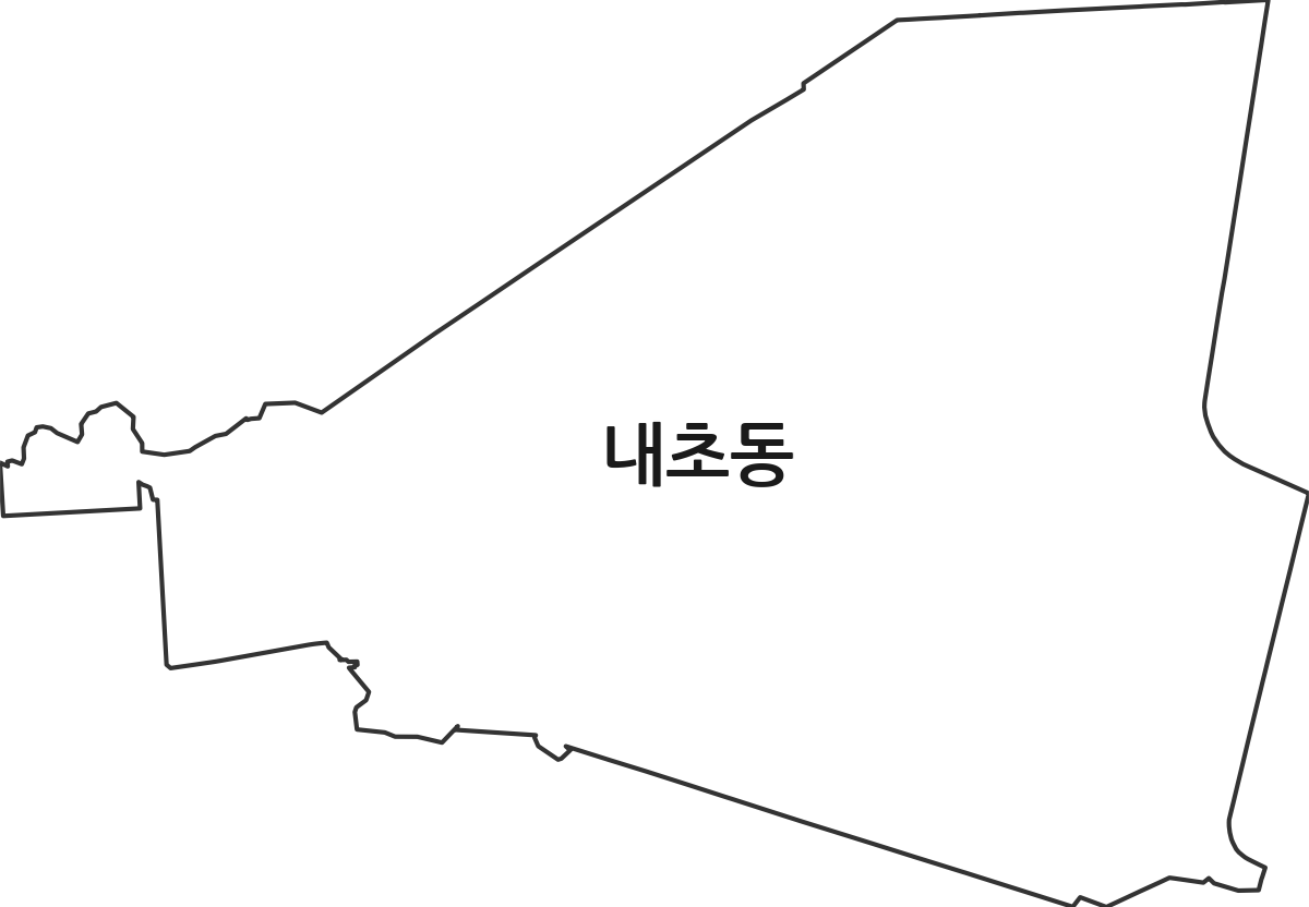 전북특별자치도 군산시 내초동 법정동 행정구역 경계 지도