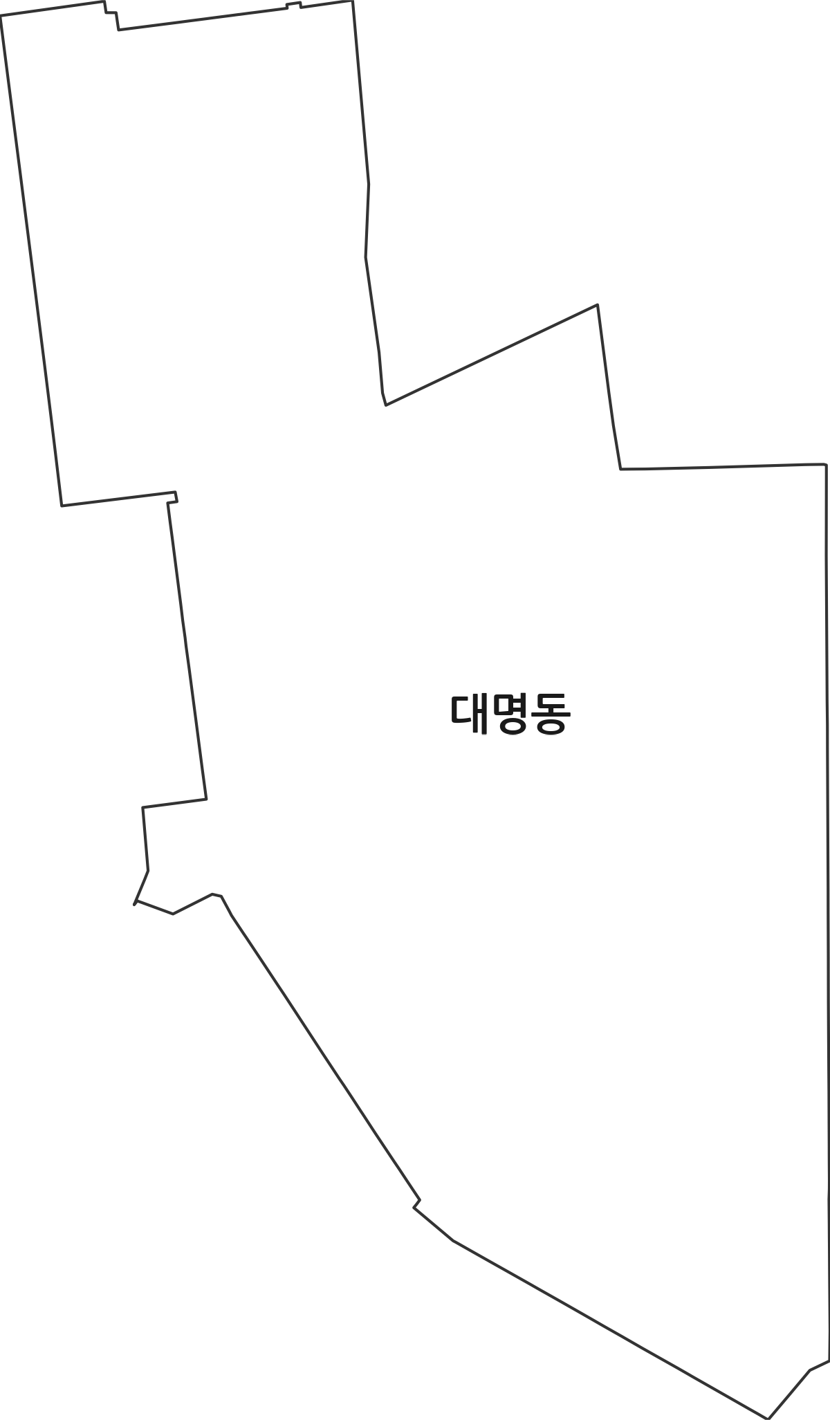 전북특별자치도 군산시 대명동 법정동 행정구역 경계 지도