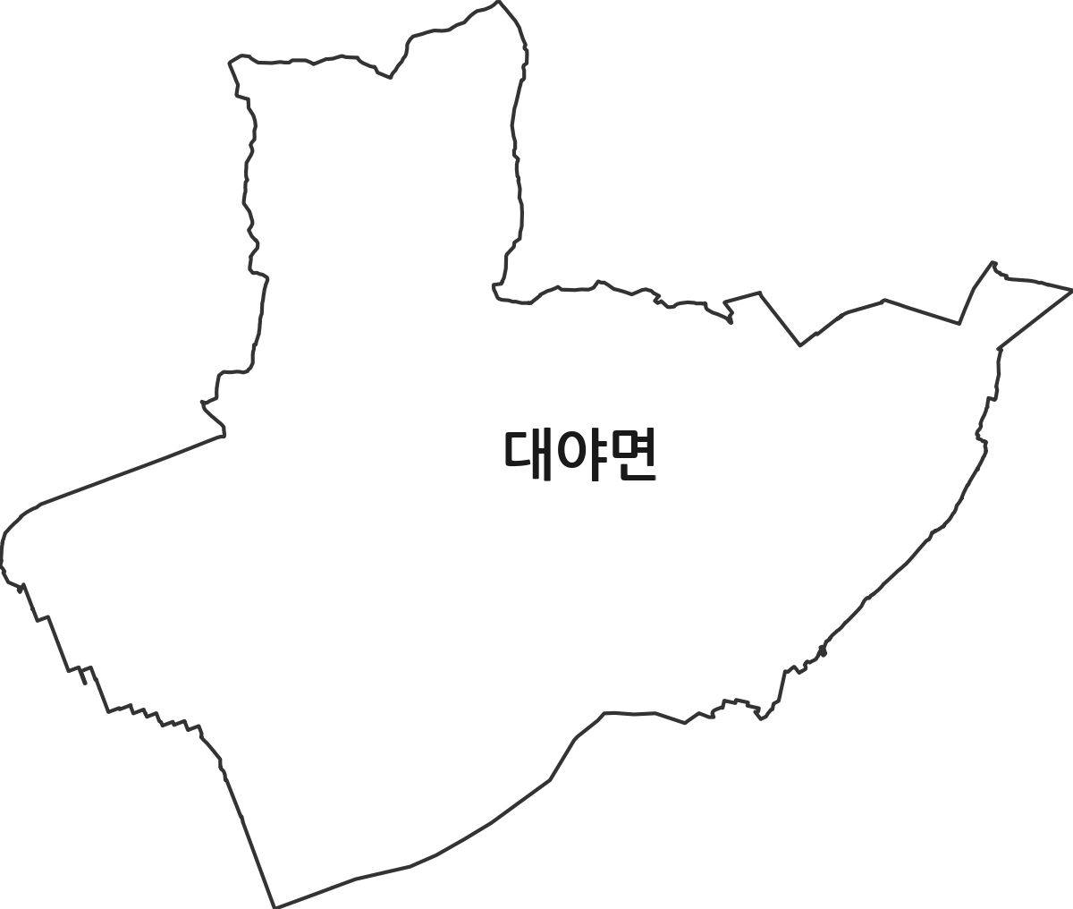 전북특별자치도 군산시 대야면 법정동 행정구역 경계 지도