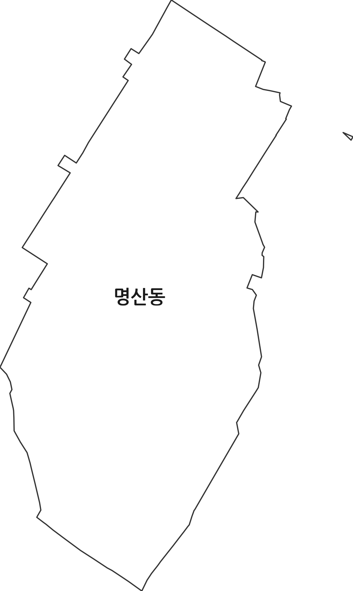 전북특별자치도 군산시 명산동 법정동 행정구역 경계 지도