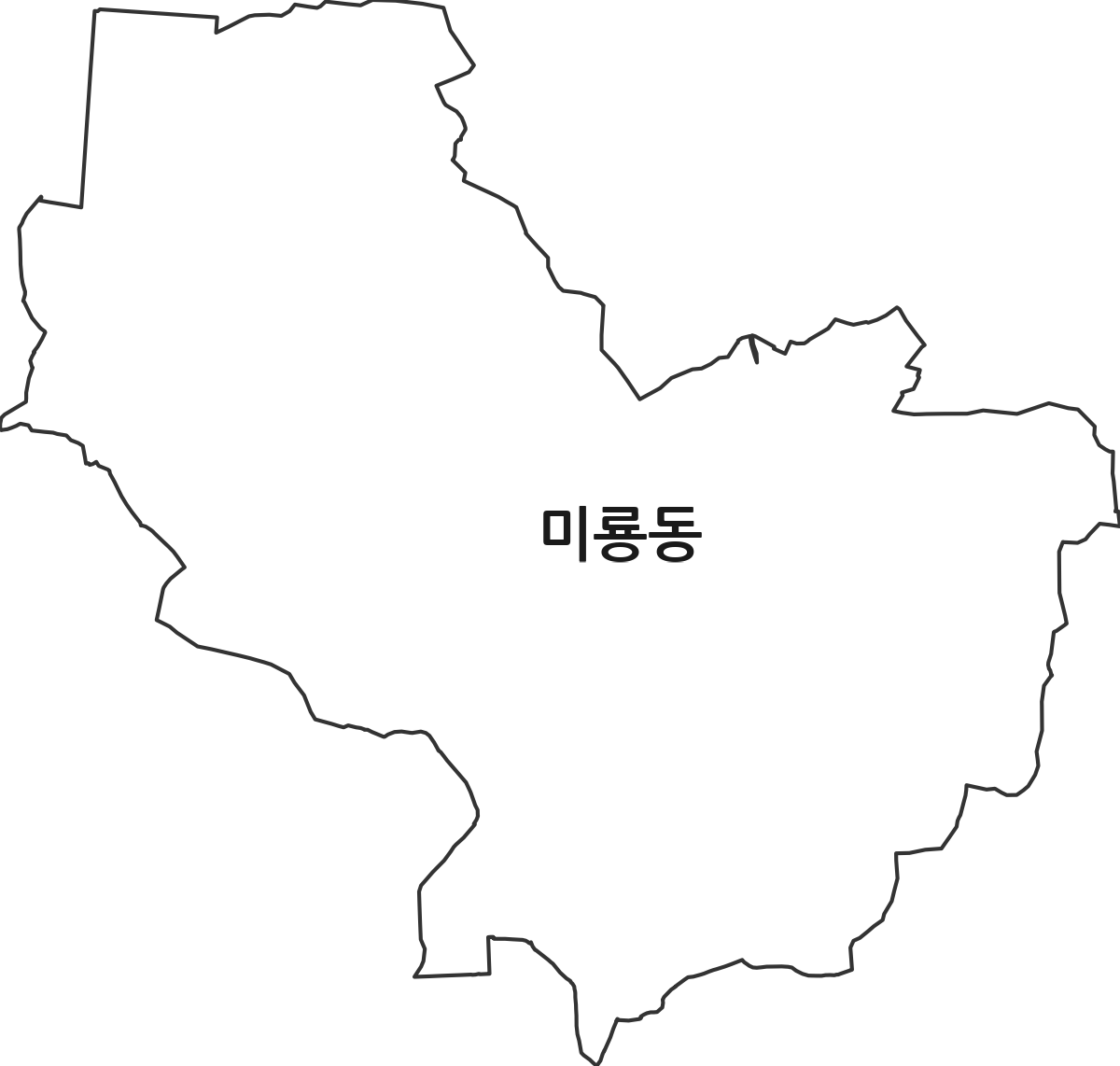 전북특별자치도 군산시 미룡동 법정동 행정구역 경계 지도