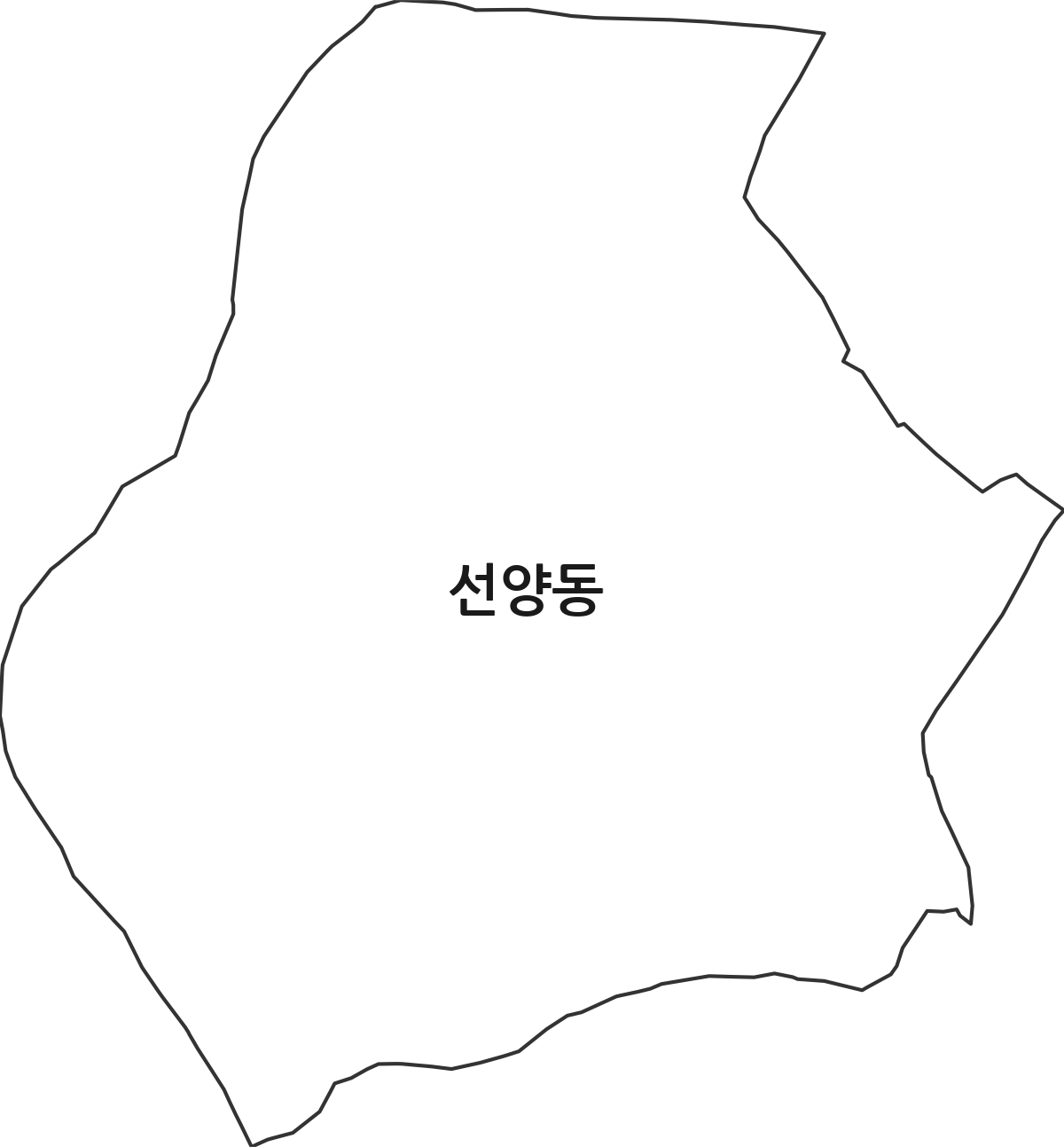 전북특별자치도 군산시 선양동 법정동 행정구역 경계 지도