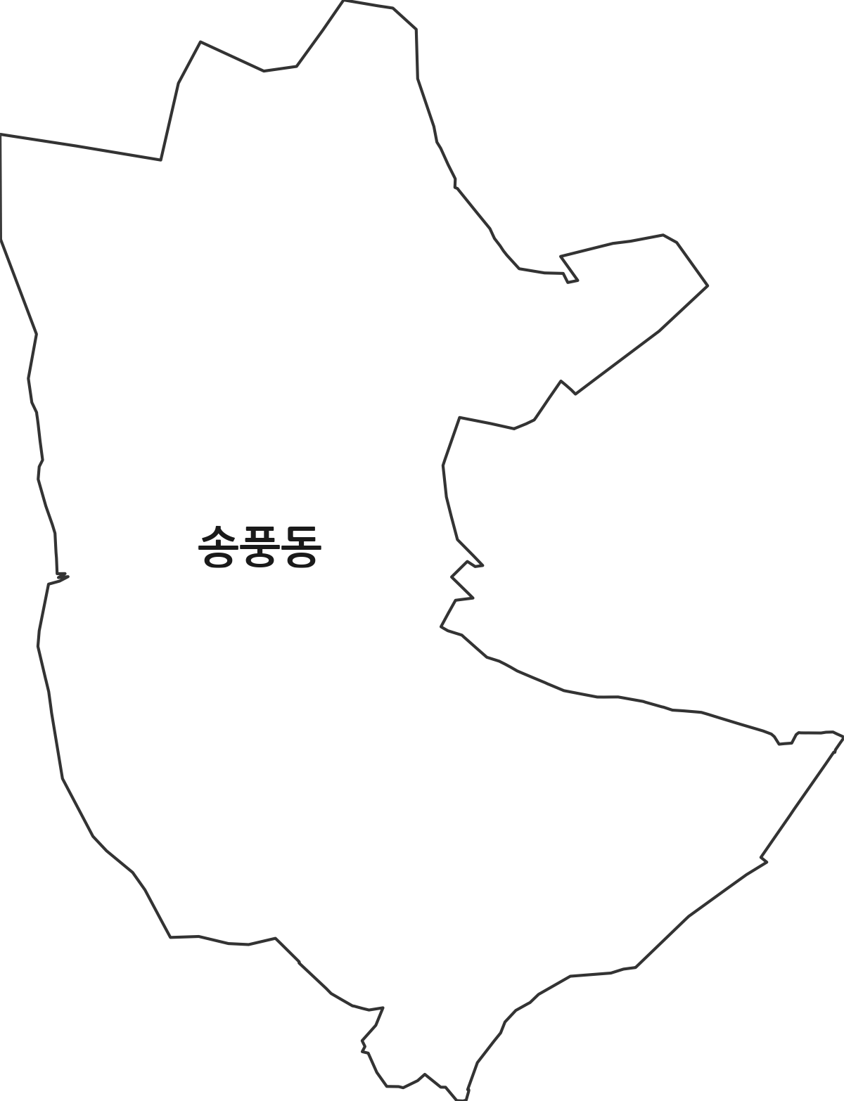 전북특별자치도 군산시 송풍동 법정동 행정구역 경계 지도