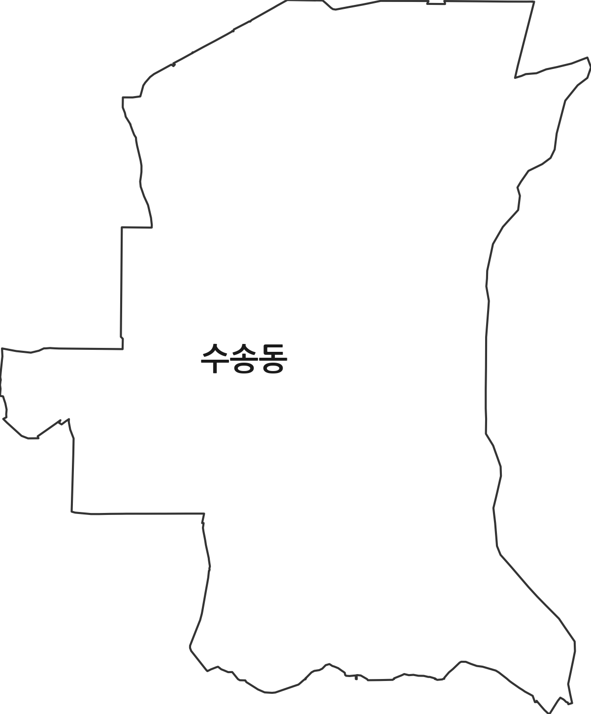 전북특별자치도 군산시 수송동 법정동 행정구역 경계 지도