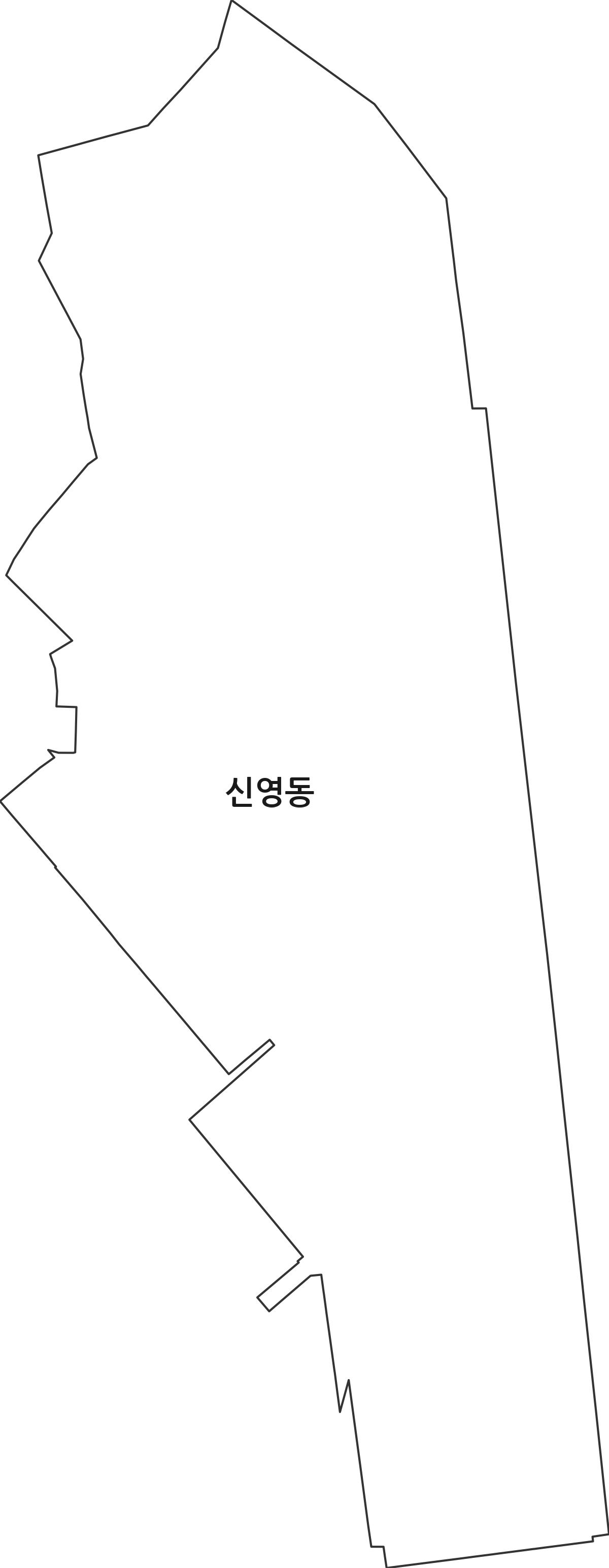 전북특별자치도 군산시 신영동 법정동 행정구역 경계 지도
