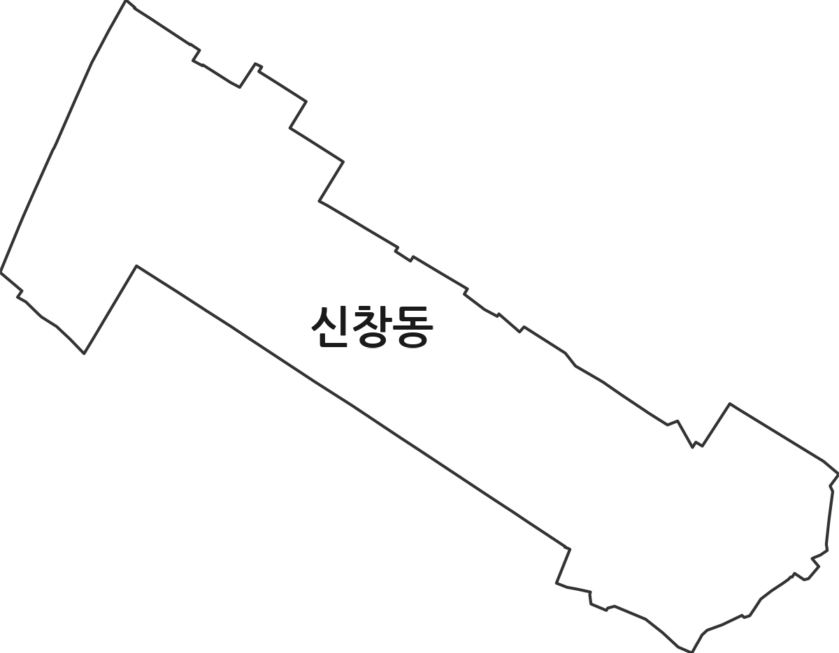 전북특별자치도 군산시 신창동 법정동 행정구역 경계 지도