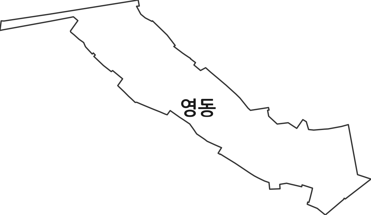 전북특별자치도 군산시 영동 법정동 행정구역 경계 지도