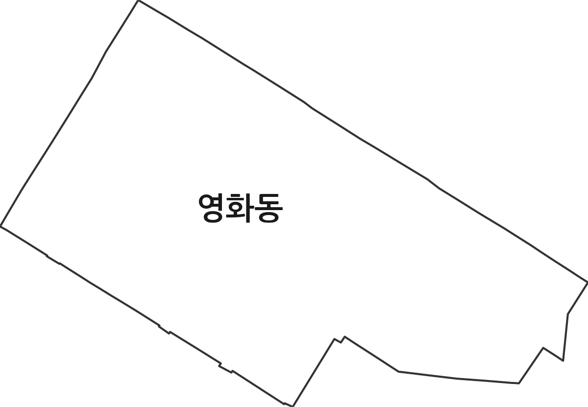 전북특별자치도 군산시 영화동 법정동 행정구역 경계 지도