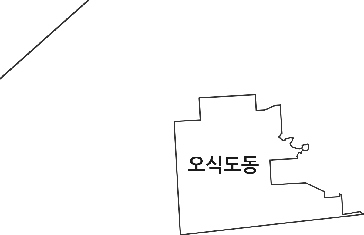 전북특별자치도 군산시 오식도동 법정동 행정구역 경계 지도