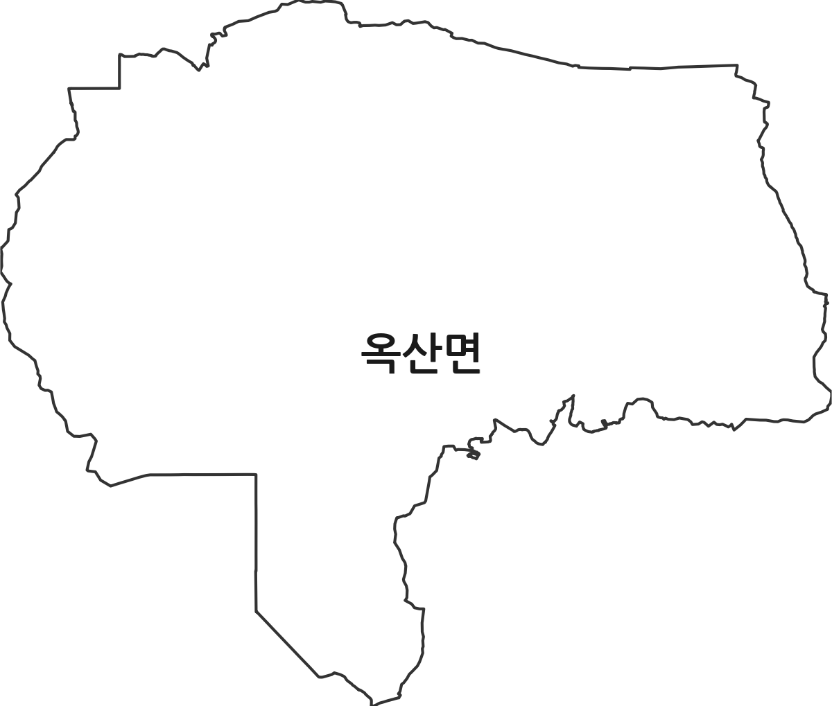 전북특별자치도 군산시 옥산면 법정동 행정구역 경계 지도