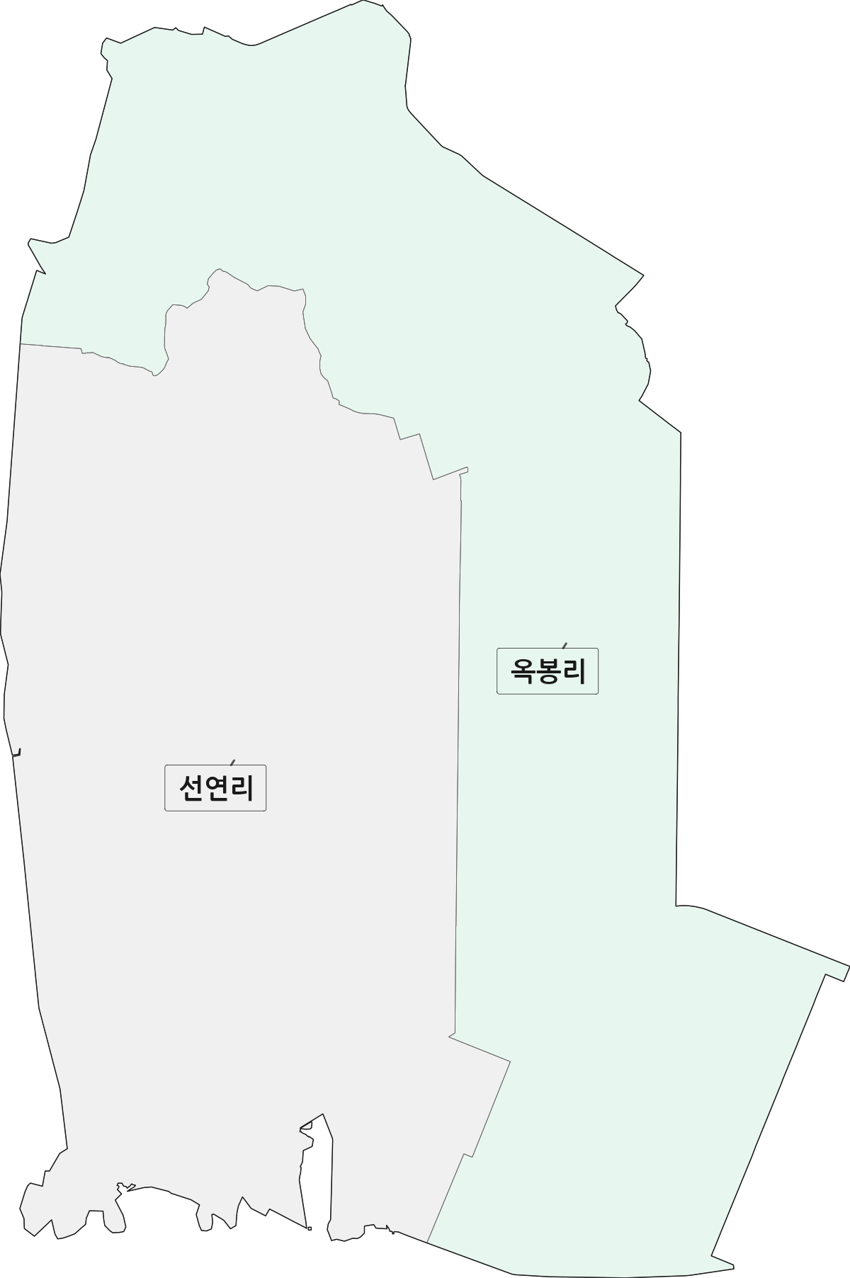 전북특별자치도 군산시 옥서면 법정동 리 구분 행정구역 경계 지도