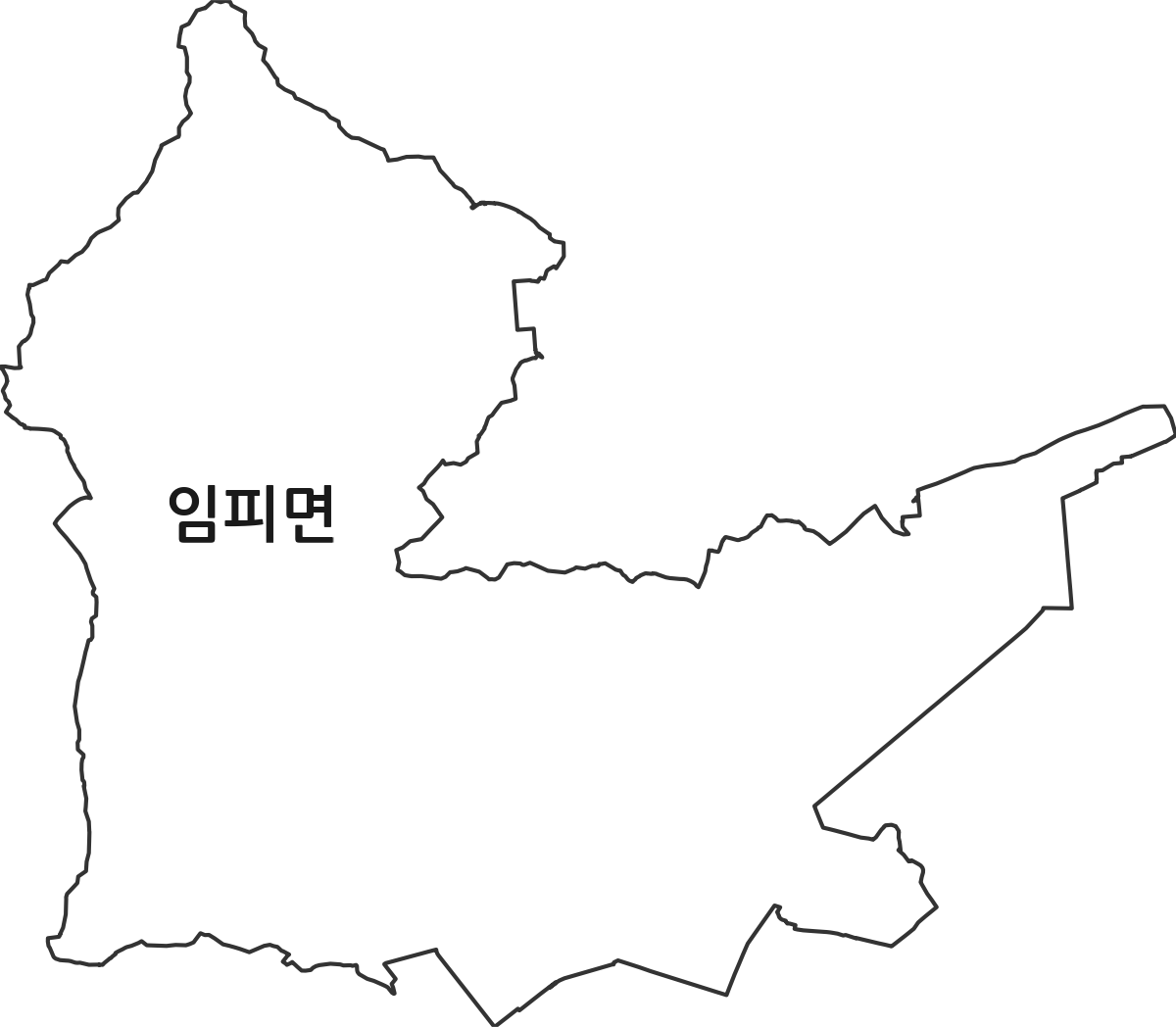 전북특별자치도 군산시 임피면 법정동 행정구역 경계 지도