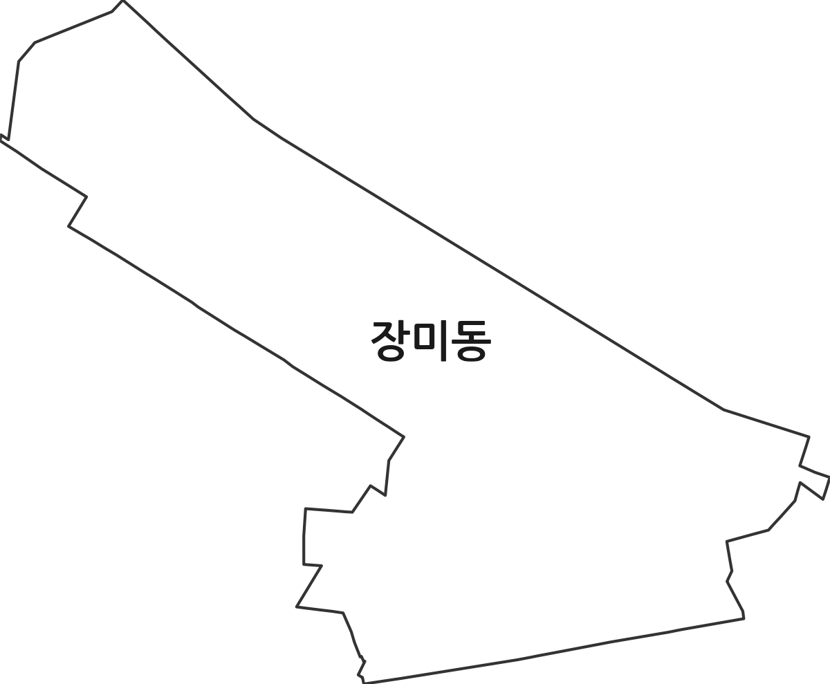전북특별자치도 군산시 장미동 법정동 행정구역 경계 지도