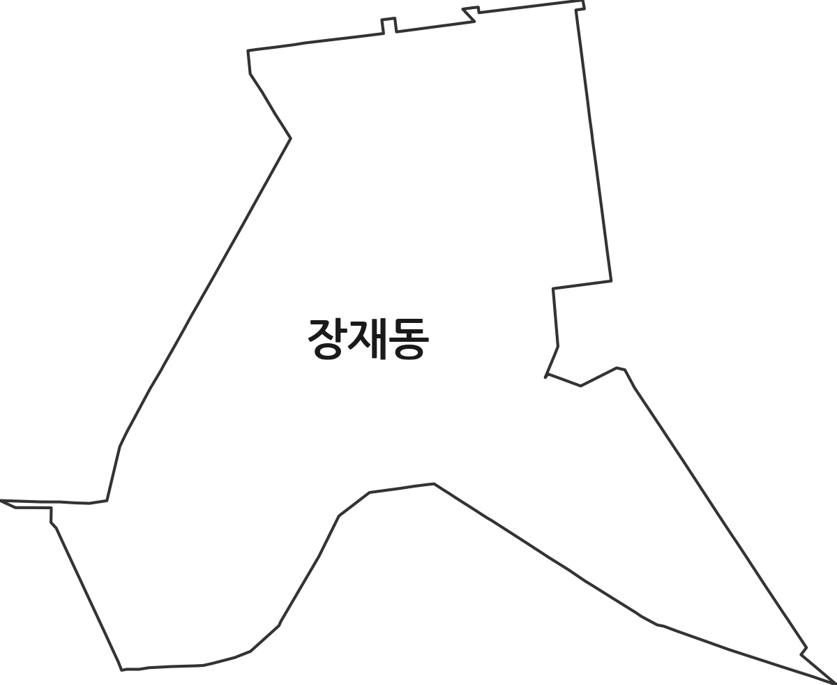 전북특별자치도 군산시 장재동 법정동 행정구역 경계 지도