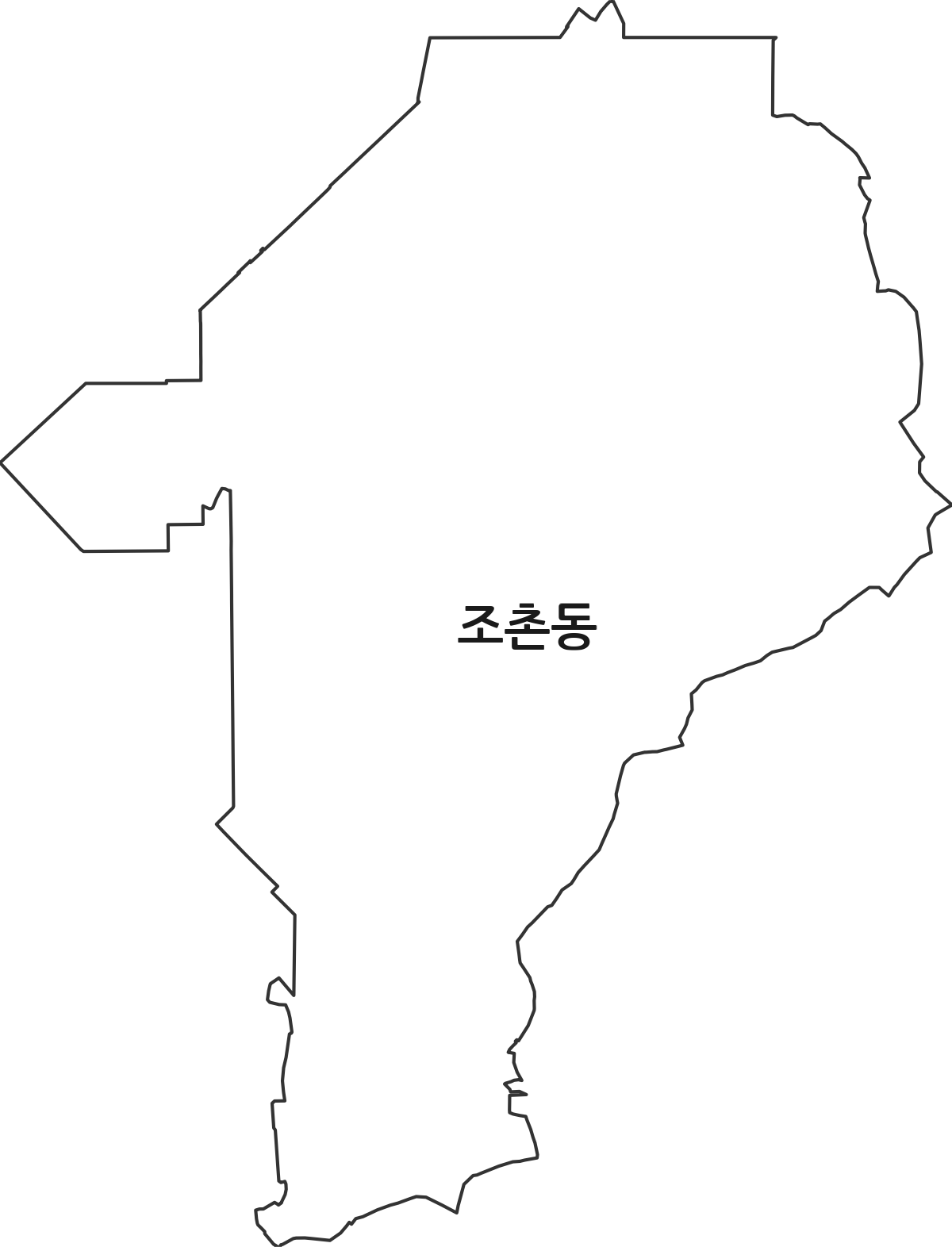 전북특별자치도 군산시 조촌동 법정동 행정구역 경계 지도
