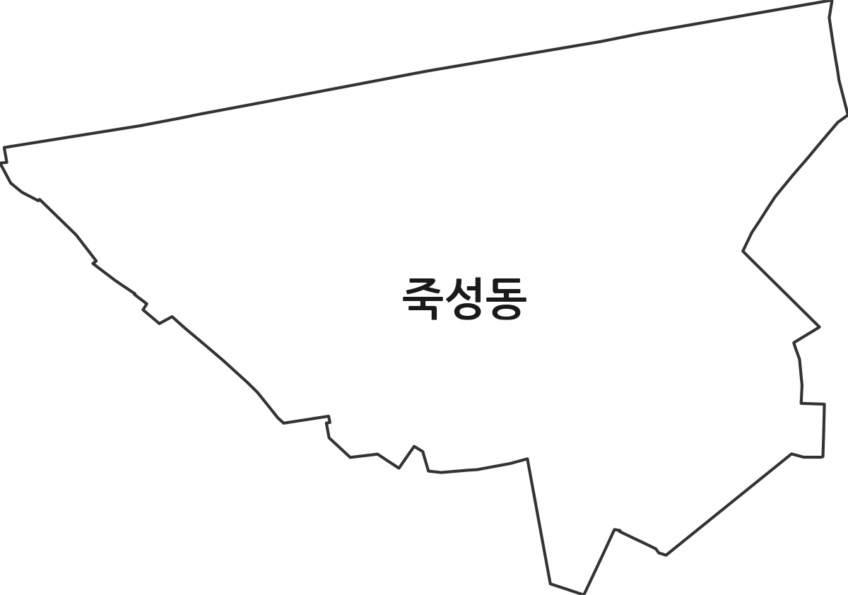 전북특별자치도 군산시 죽성동 법정동 행정구역 경계 지도