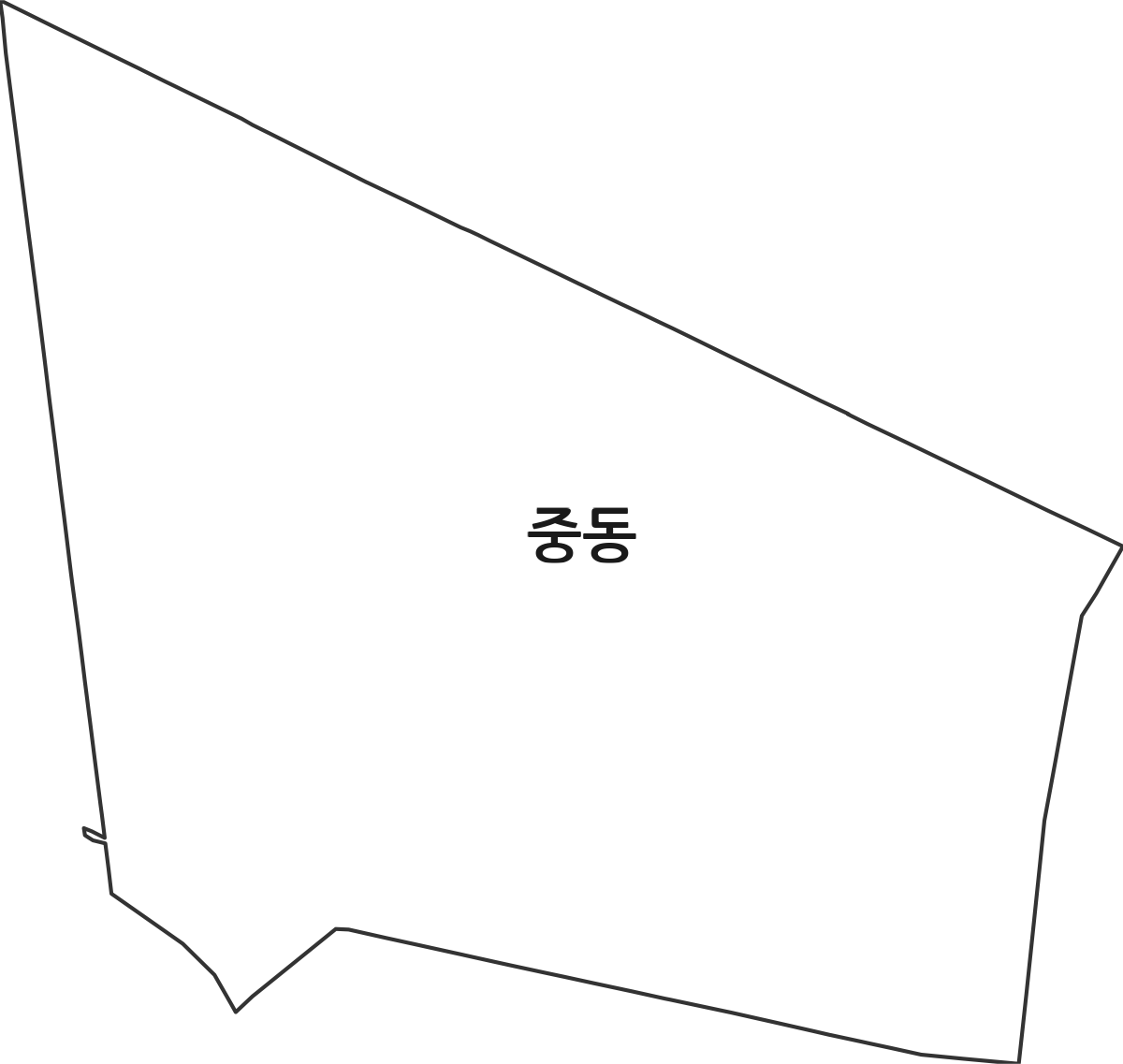 전북특별자치도 군산시 중동 법정동 행정구역 경계 지도