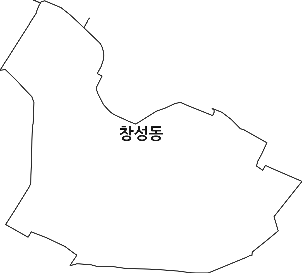 전북특별자치도 군산시 창성동 법정동 행정구역 경계 지도