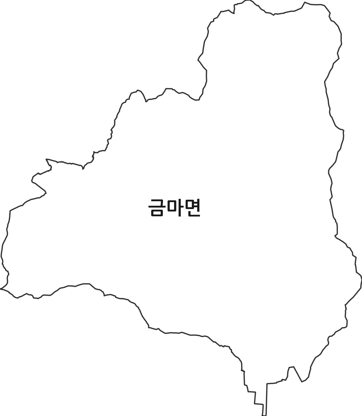 전북특별자치도 익산시 금마면 행정동 행정구역 경계 지도