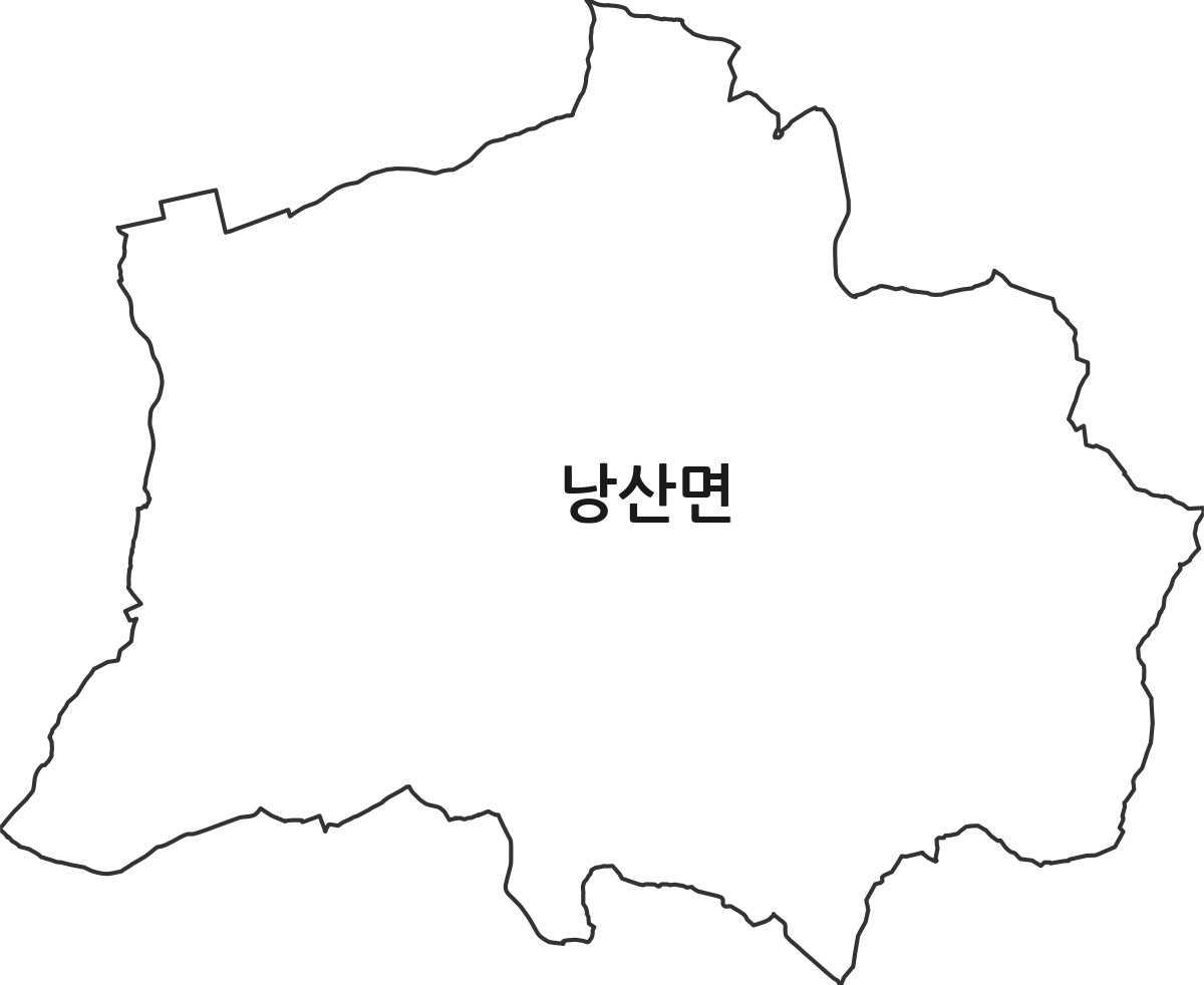 전북특별자치도 익산시 낭산면 행정동 행정구역 경계 지도