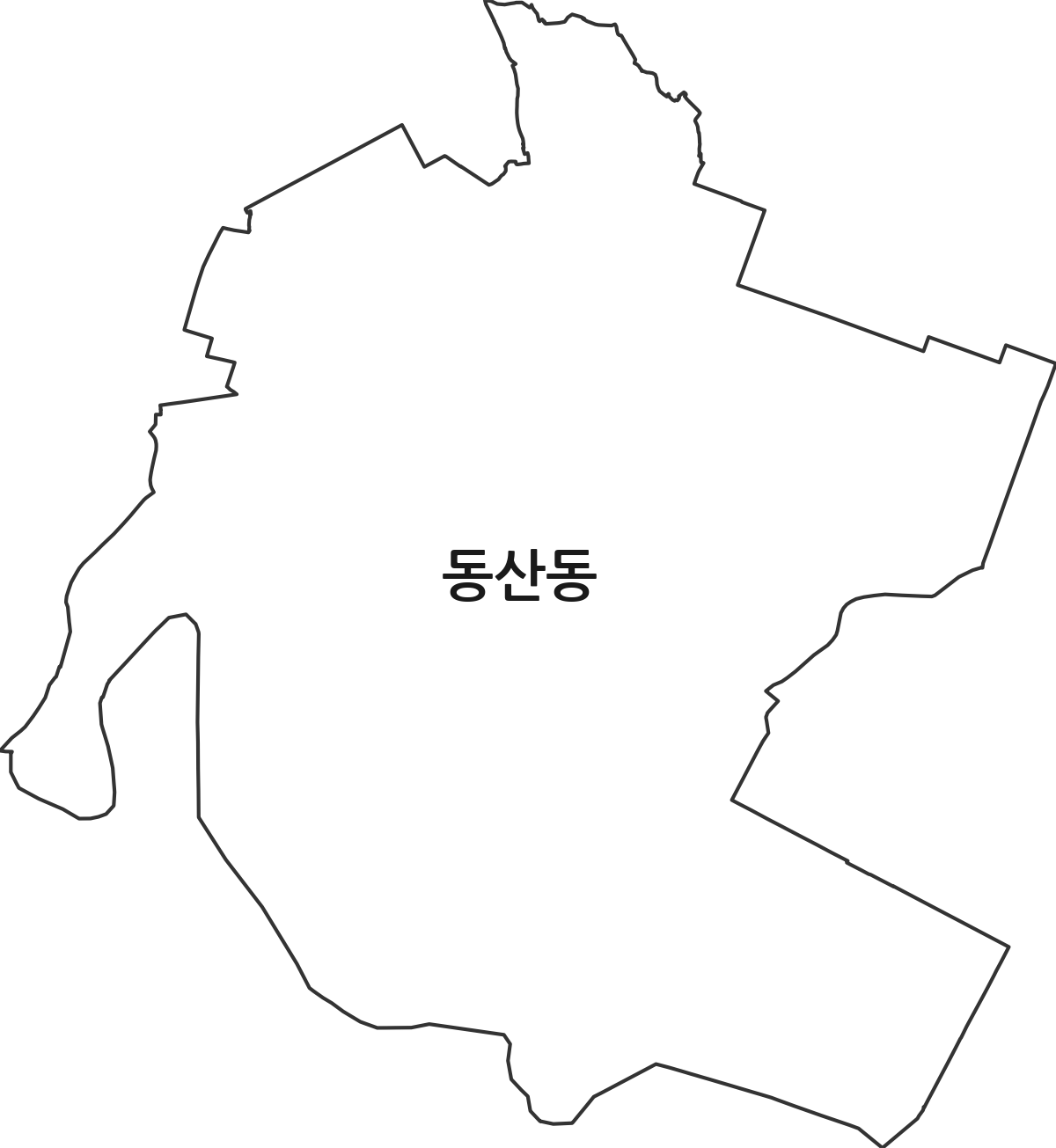 전북특별자치도 익산시 동산동 행정동 행정구역 경계 지도