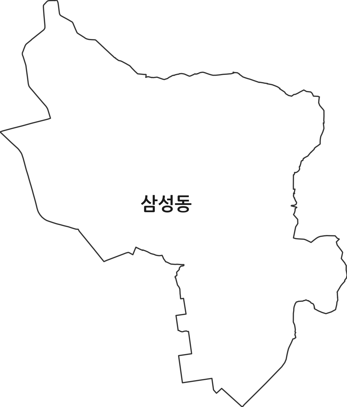 전북특별자치도 익산시 삼성동 행정동 행정구역 경계 지도
